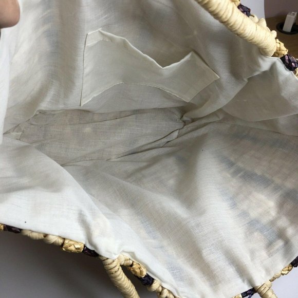 Straw Corn Husk Beach Tote Bag Hippie Satchel - Picture 5 of 10